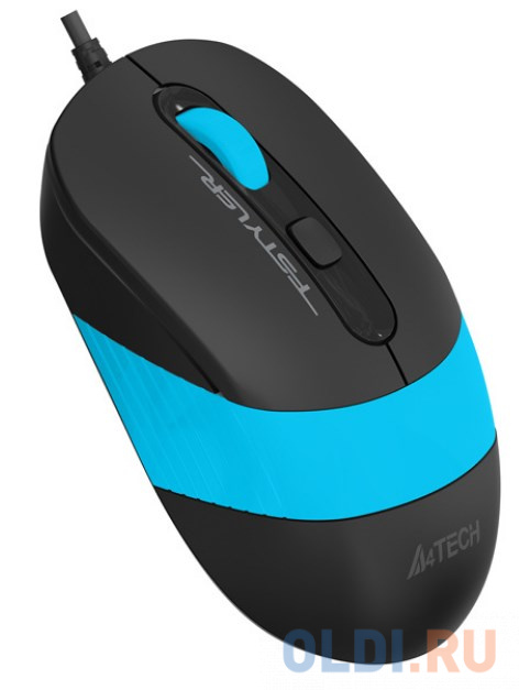 Мышь A4 Fstyler FM10 черный/синий оптическая (1600dpi) USB (4but) фото