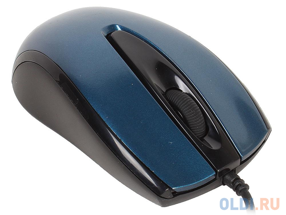 Мышь Gembird MOP-405-B, USB, синий, объемный цвет, бесшумный клик, 2кн., 1000DPI, блистер