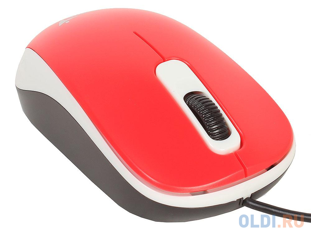 Мышь Genius DX-110 красный, оптическая, 1000 dpi, 3 кнопки, USB
