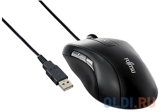 

Мышь Fujitsu BLUE LED MOUSE M960 black черный лазерная (2000dpi) USB