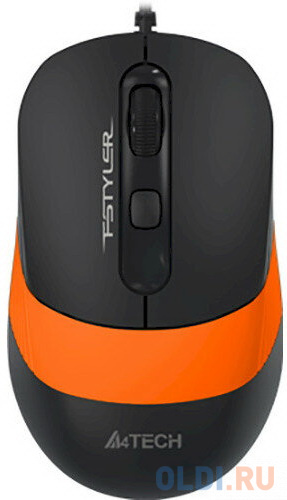 Мышь проводная A4TECH Fstyler FM10 чёрный оранжевый USB мышь проводная a4tech fstyler fm10 белый серый usb