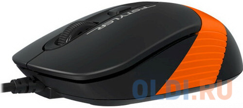 Мышь проводная A4TECH Fstyler FM10 чёрный оранжевый USB фото
