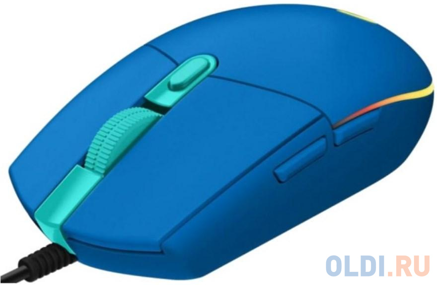 Мышь проводная Logitech G102 LIGHTSYNC синий USB 910-005801 - фото 2