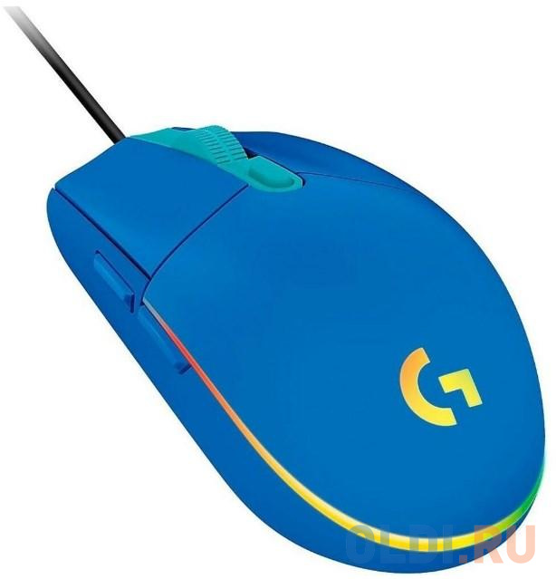 Мышь проводная Logitech G102 LIGHTSYNC синий USB 910-005801 - фото 3