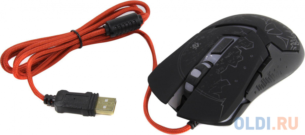 Мышь проводная Defender Alfa GM-703L чёрный USB