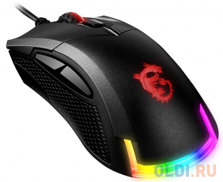 Мышь MSI Clutch GM50 черный оптическая (7200dpi) USB2.0 (6but) фото