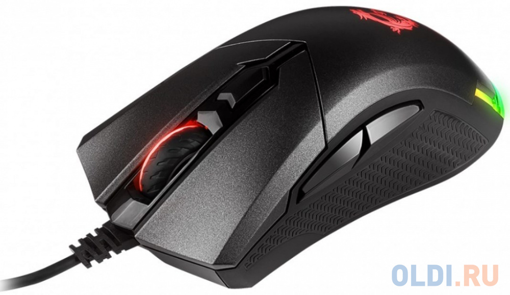 Мышь MSI Clutch GM50 черный оптическая (7200dpi) USB2.0 (6but) фото