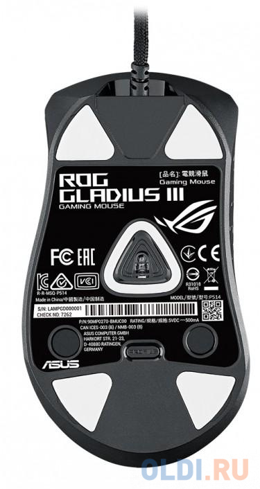 Мышь проводная ASUS ROG Gladius III чёрный USB 2.0 90MP0270-BMUA00 фото