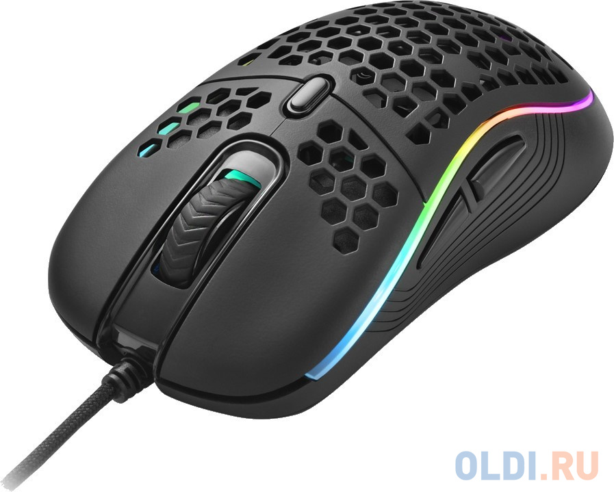 Игровая мышь Sharkoon Light2 S (PixArt PMW 3327, Omron, 8 кнопок, 6200 dpi, USB, RGB подсветка) фото