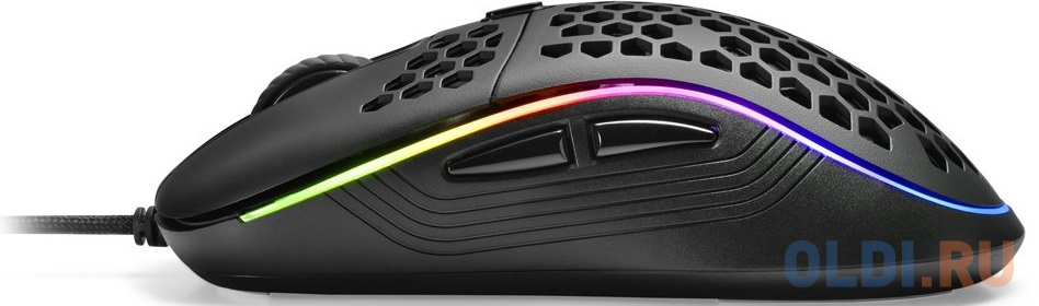 Игровая мышь Sharkoon Light2 S (PixArt PMW 3327, Omron, 8 кнопок, 6200 dpi, USB, RGB подсветка) фото