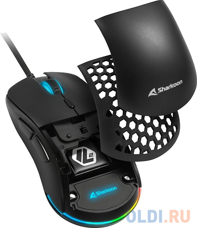 Мышь проводная Sharkoon Light2 180 чёрный USB фото