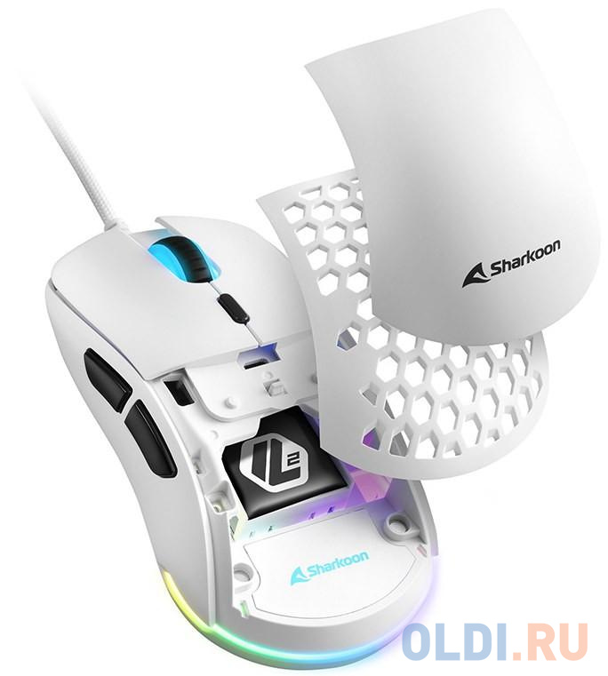 Мышь проводная Sharkoon Light2 180 белый USB фото