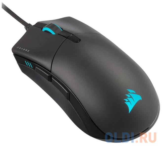Игровая мышка Corsair Gaming™ CORSAIR SABRE RGB PRO CHAMPION SERIES Gaming Mouse, Optical, Black, цвет черный, размер ВхШхГ 43х70х129 мм CH-9303111-EU - фото 2