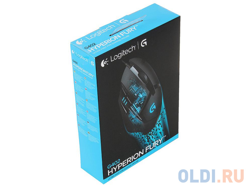 Мышь (910-004067) Logitech Gaming Mouse G402 Hyperion Fury USB Optical & Fusion Engine, 240 - 4,000 dpi фото