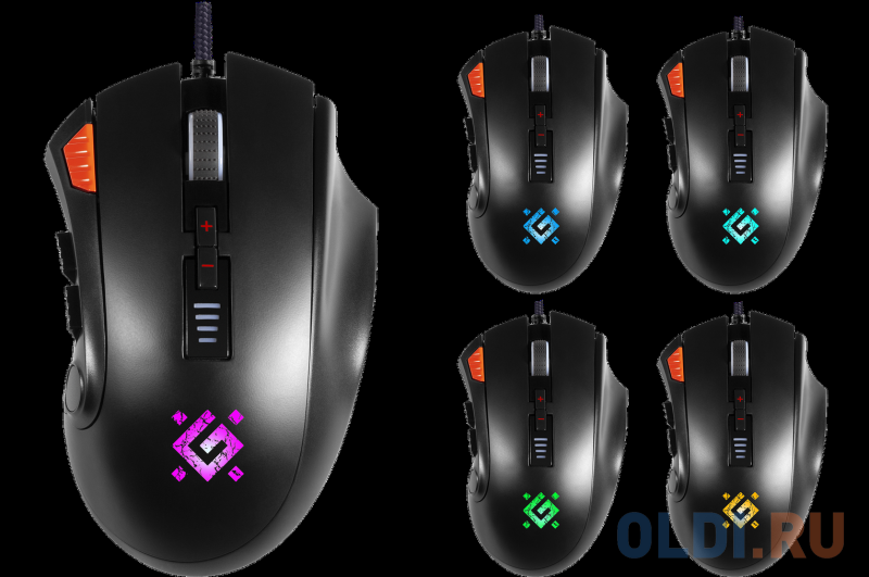 Мышь проводная Defender GM-917 чёрный USB фото