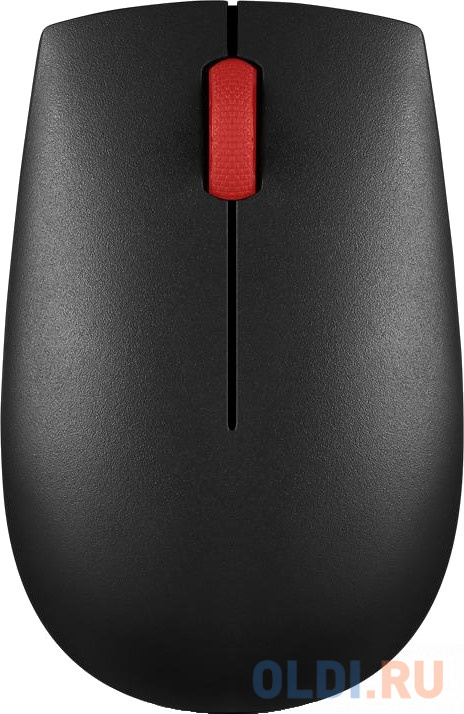 Мышь беспроводная Lenovo Essential Compact Wireless Mouse чёрный USB + радиоканал мышь беспроводная hp wireless 220 черно красная usb радиоканал 7kx10aa