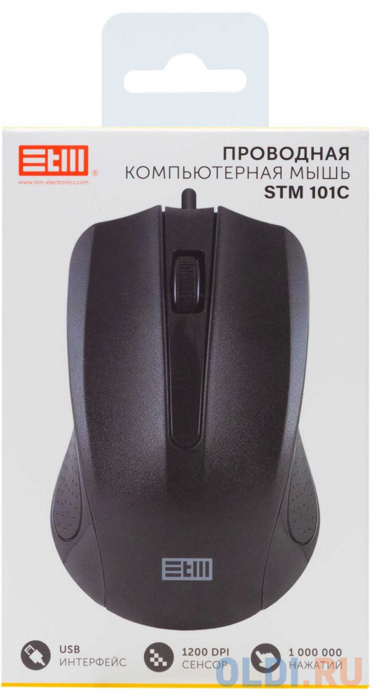 STM USB WIRED MOUSE STM 101C black фото