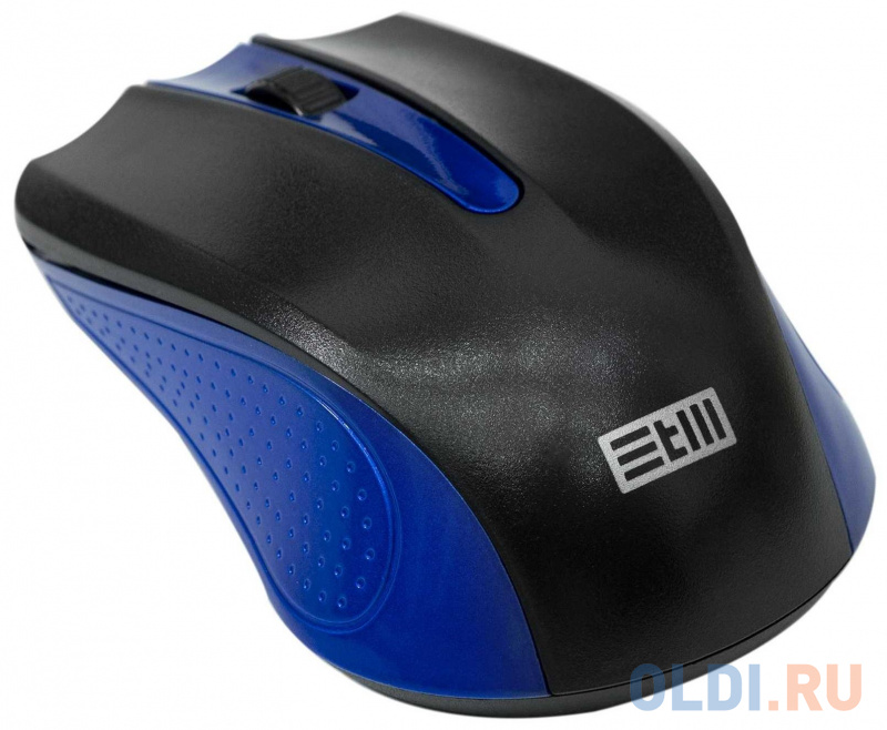 

Мышь беспроводная STM 107CBW чёрный синий USB + радиоканал