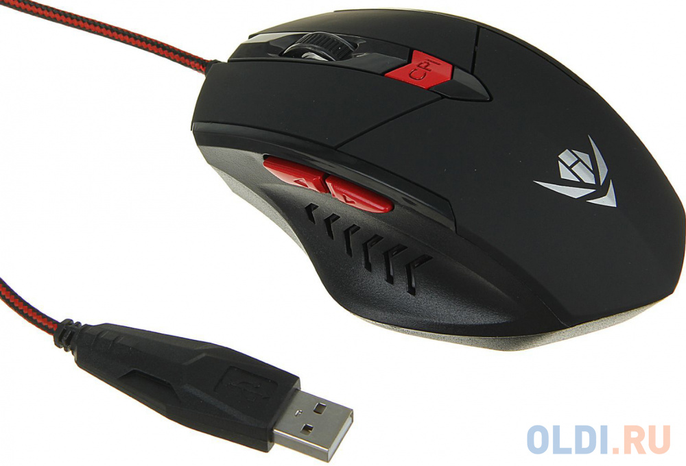 Мышь проводная Nakatomi MOG-11U чёрный USB фото
