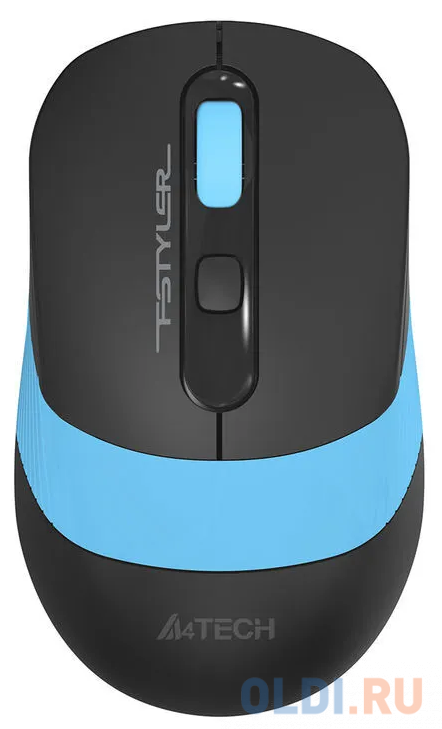 Мышь беспроводная A4TECH Fstyler FB10C чёрный синий USB + радиоканал мышь беспроводная a4tech fstyler fb10c чёрный синий usb радиоканал
