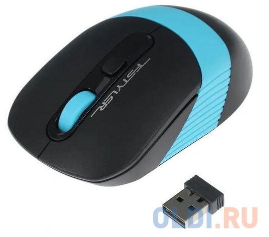 Мышь беспроводная A4TECH Fstyler FB10C чёрный синий USB + радиоканал фото