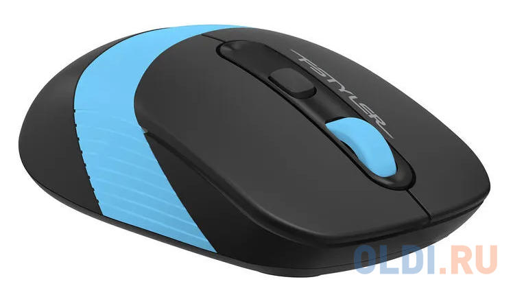 Мышь беспроводная A4TECH Fstyler FB10C чёрный синий USB + радиоканал фото