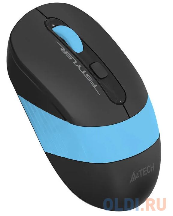 Мышь беспроводная A4TECH Fstyler FB10C чёрный синий USB + радиоканал фото