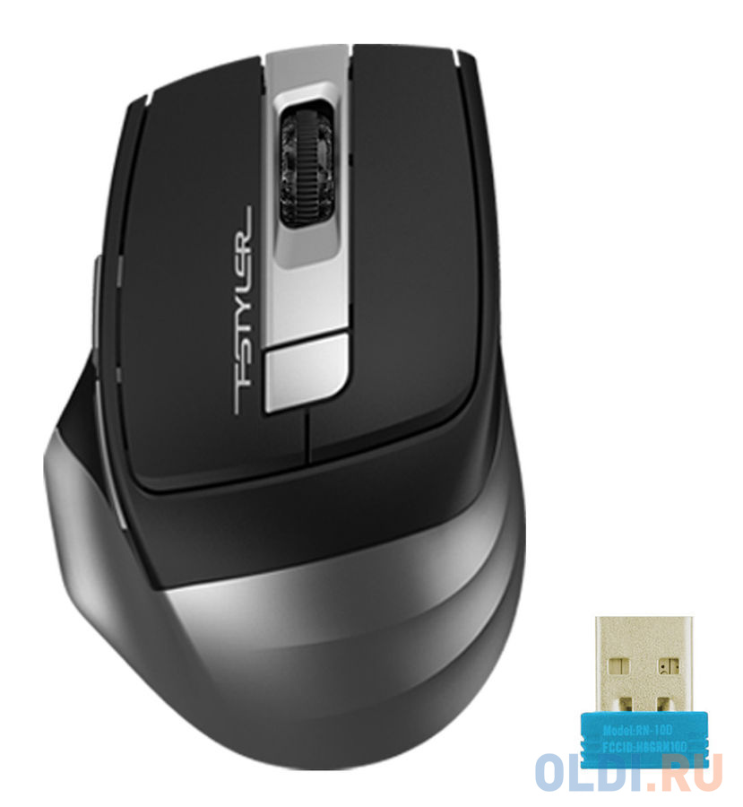 Мышь беспроводная A4TECH Fstyler FB35C серый чёрный USB + Bluetooth фото