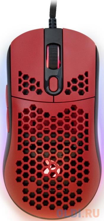 Мышь проводная Arozzi FAVO чёрный красный USB