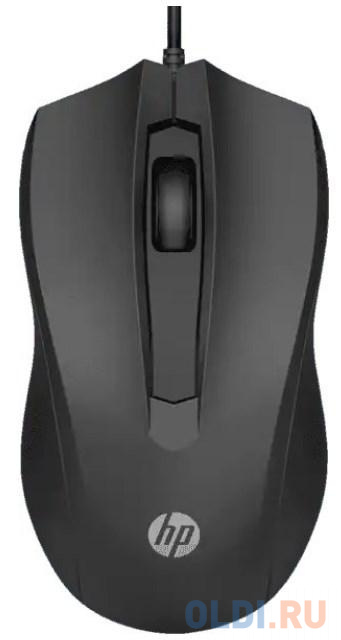 Мышь проводная HP Wired Mouse 100 чёрный USB мышь hp omen 600 mouse usb черный