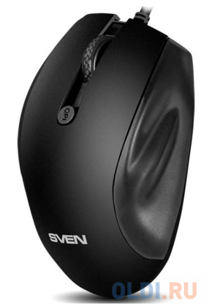 Мышь SVEN RX-113  (5+1кл. 800-2000DPI,  Soft Touch, каб. 1,5м, блист.) USB чёрная фото