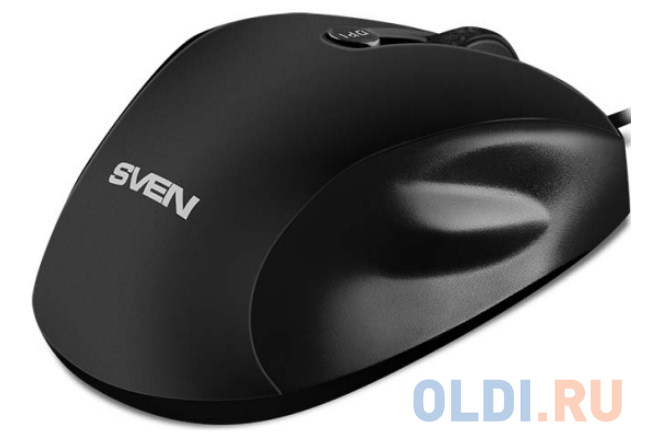 Мышь SVEN RX-113  (5+1кл. 800-2000DPI,  Soft Touch, каб. 1,5м, блист.) USB чёрная фото