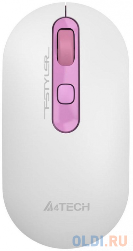 

Мышь A4Tech Fstyler FG20 Sakura белый/розовый оптическая (2000dpi) беспроводная USB (4but)