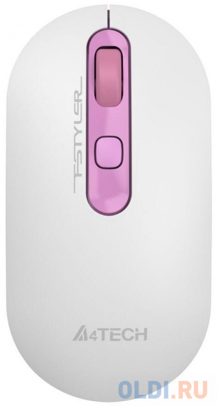 

Мышь беспроводная A4TECH Fstyler FG20S Sakura белый розовый USB + радиоканал