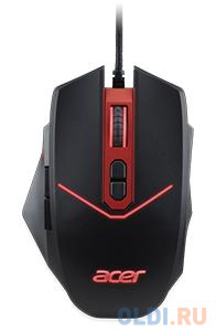 Мышь Acer Nitro NMW120 черный/красный оптическая (4200dpi) USB2.0 (8but) мышь a4 bloody p81s оптическая 8000dpi usb 8but
