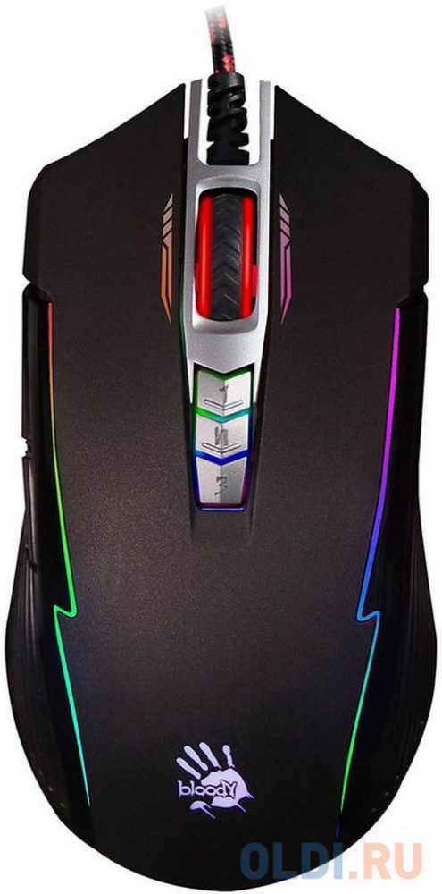 

Мышь проводная A4TECH P93 Light Strike чёрный USB