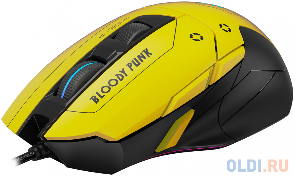 Мышь A4Tech Bloody W70 Max Punk желтый/черный оптическая (10000dpi) USB (11but) - фото 7