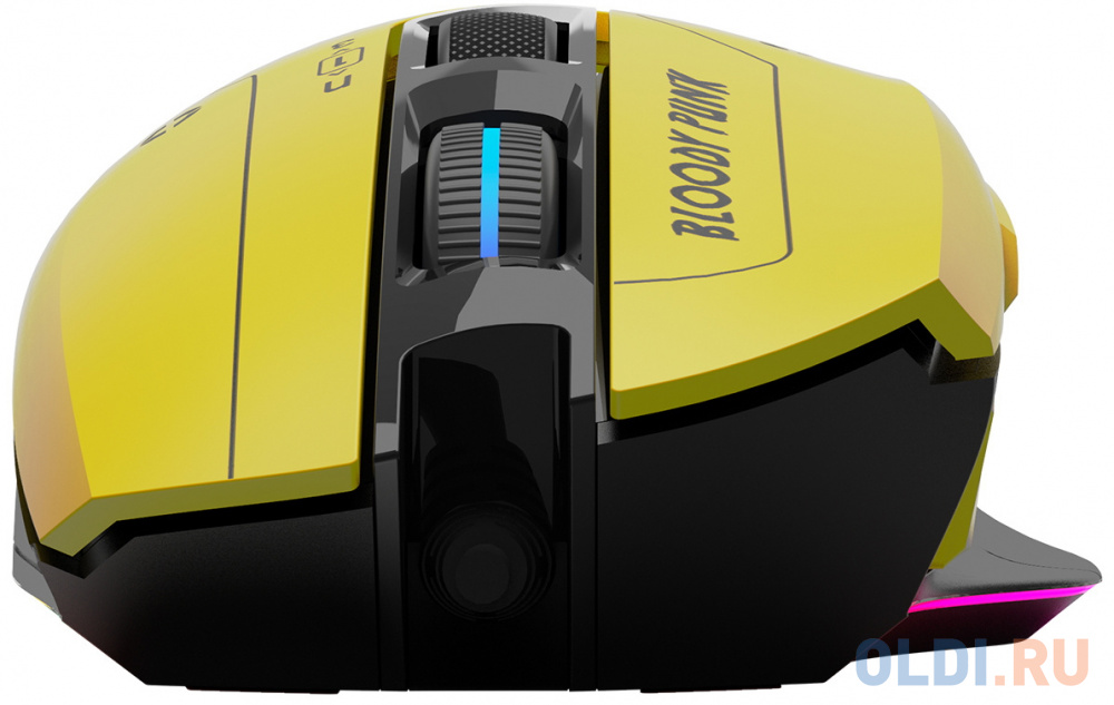 Мышь A4Tech Bloody W70 Max Punk желтый/черный оптическая (10000dpi) USB (11but) фото