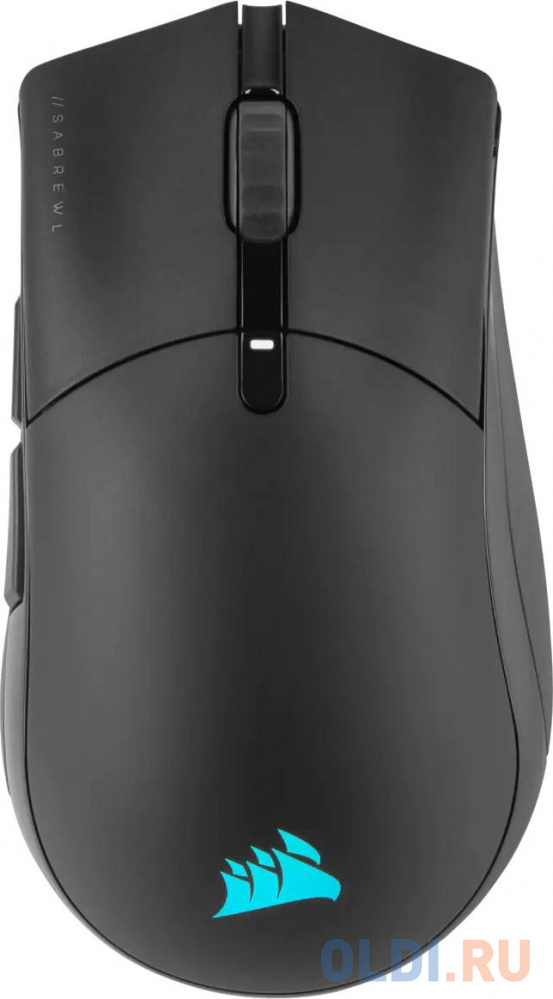 Мышь беспроводная Corsair SABRE RGB PRO WIRELESS CHAMPION SERIES чёрный USB + Bluetooth, размер 70 x 43 x 129 мм. - фото 1