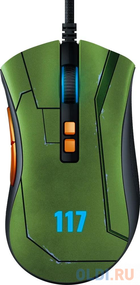 Razer DeathAdder V2 - HALO Infinite Ed. mouse, цвет зелёный, размер 127 Х 61,7 Х 42,7 мм - фото 1