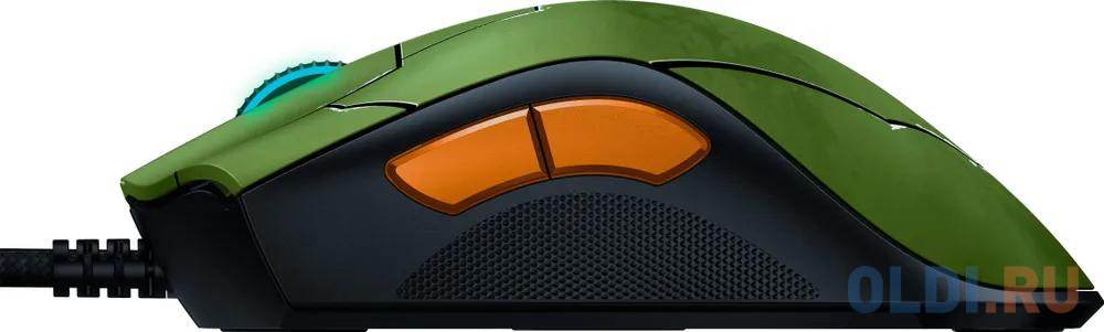 Razer DeathAdder V2 - HALO Infinite Ed. mouse, цвет зелёный, размер 127 Х 61,7 Х 42,7 мм - фото 3