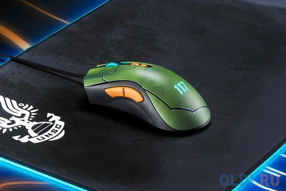 Razer DeathAdder V2 - HALO Infinite Ed. mouse, цвет зелёный, размер 127 Х 61,7 Х 42,7 мм - фото 4