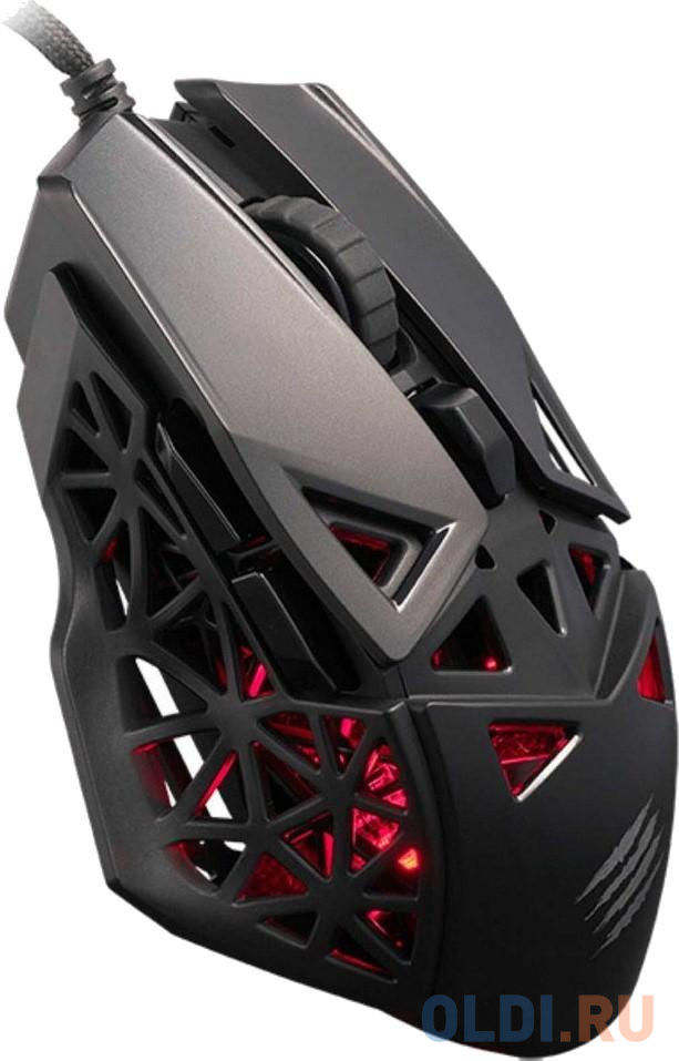 Игровая мышь Mad Catz  M.O.J.O. M1 чёрная (PMW3360, Mad Catz DAKOTA Switch, USB, 6 кнопок, 12000 dpi, RGB подсветка) фото