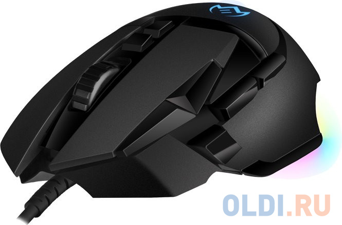 Игровая мышь SVEN RX-G975 чёрная (10 кнопок, 10000 dpi, USB, PIXART 3325, RGB подсветка), цвет чёрный, размер 132 ? 76 ? 42 мм. - фото 2