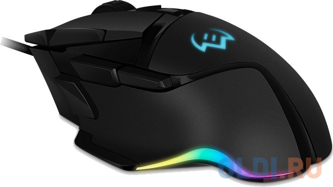 Игровая мышь SVEN RX-G975 чёрная (10 кнопок, 10000 dpi, USB, PIXART 3325, RGB подсветка), цвет чёрный, размер 132 ? 76 ? 42 мм. - фото 3