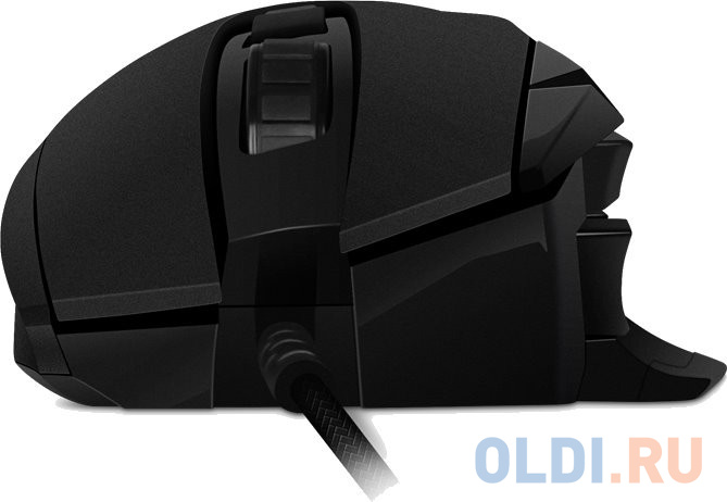 Игровая мышь SVEN RX-G975 чёрная (10 кнопок, 10000 dpi, USB, PIXART 3325, RGB подсветка), цвет чёрный, размер 132 ? 76 ? 42 мм. - фото 4