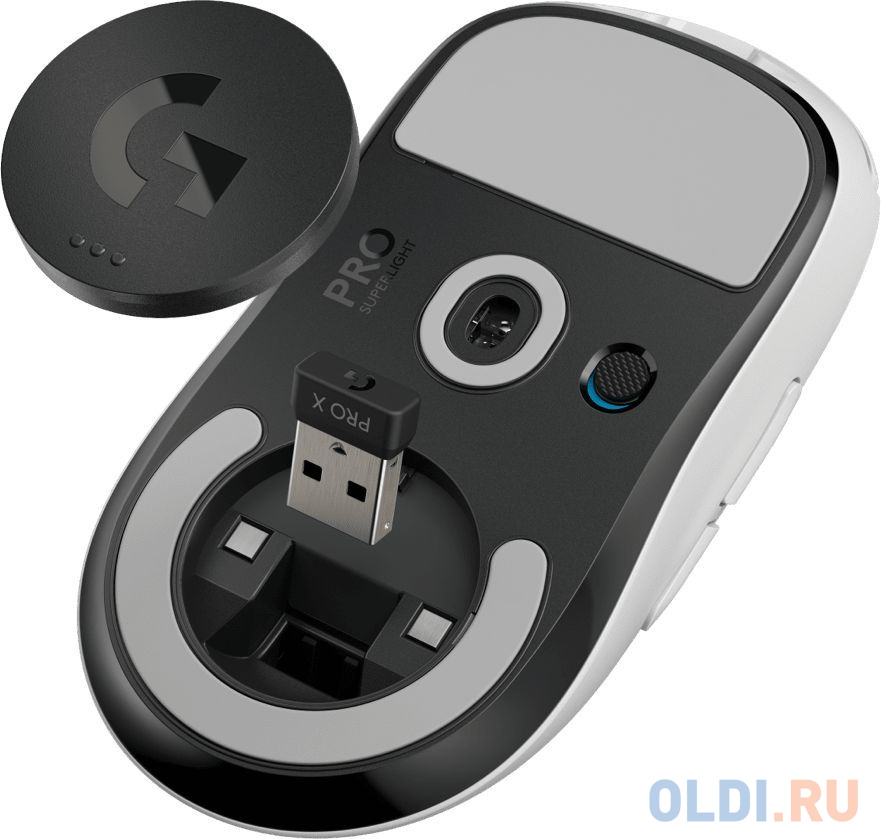 Мышь беспроводная Logitech PRO X SUPERLIGHT белый USB + Bluetooth фото