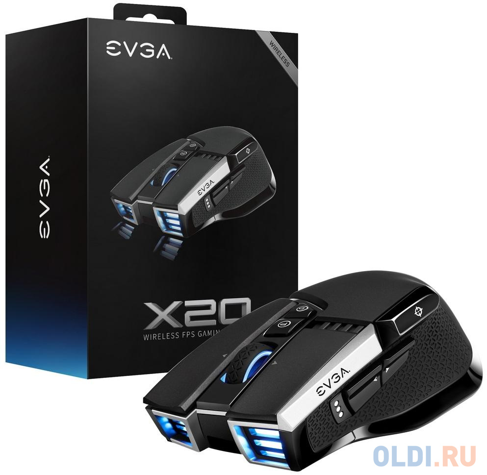 

Мышь беспроводная EVGA 903-T1-20BK-K3 чёрный USB + радиоканал