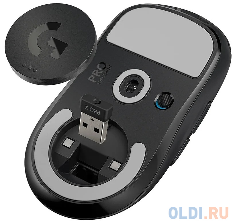 Мышь беспроводная Logitech PRO Х Superlight Wireless чёрный USB + радиоканал 910-005884 фото