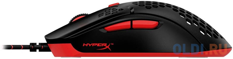 Мышь проводная HyperX Pulsefire Haste чёрный красный USB фото